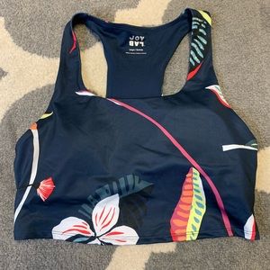 🔴 Joy Lab Floral Low Impact Sports Bra Crop Top